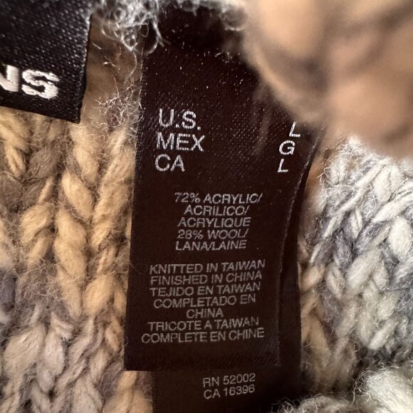 DKNY Jeans‎ Oversized Sweater Womens L Knit Chunky Boxy Pullover Marled Grunge - Picture 6 of 8